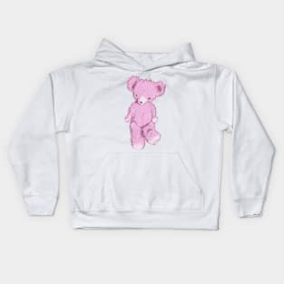 Pink Teddy Bear Kids Hoodie